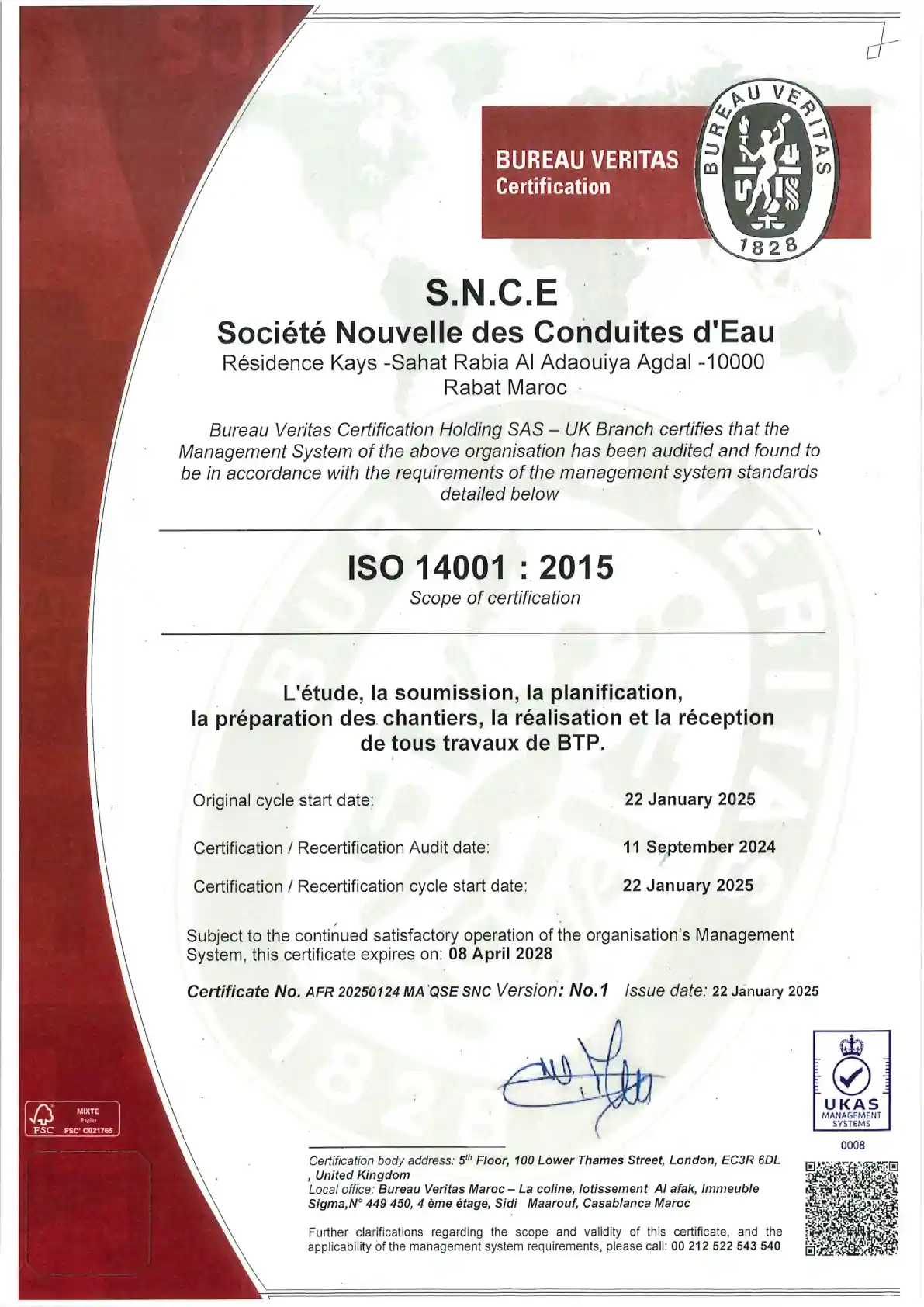 ISO 14001:2015 Certification