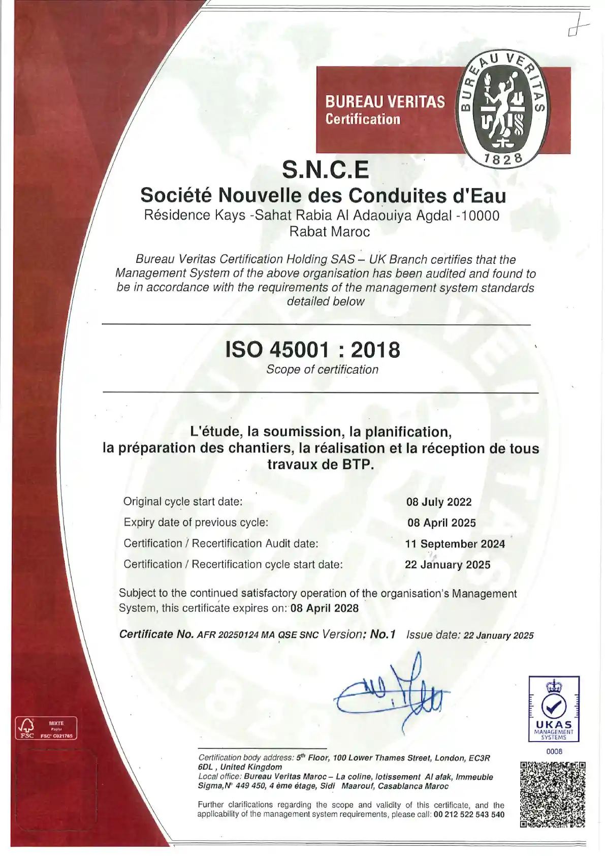 ISO 45001:2018 Certification