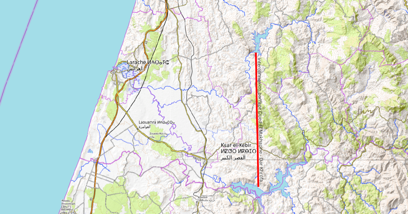 Interconnexion barrage Oued El Makhazine - Dar Khrofa